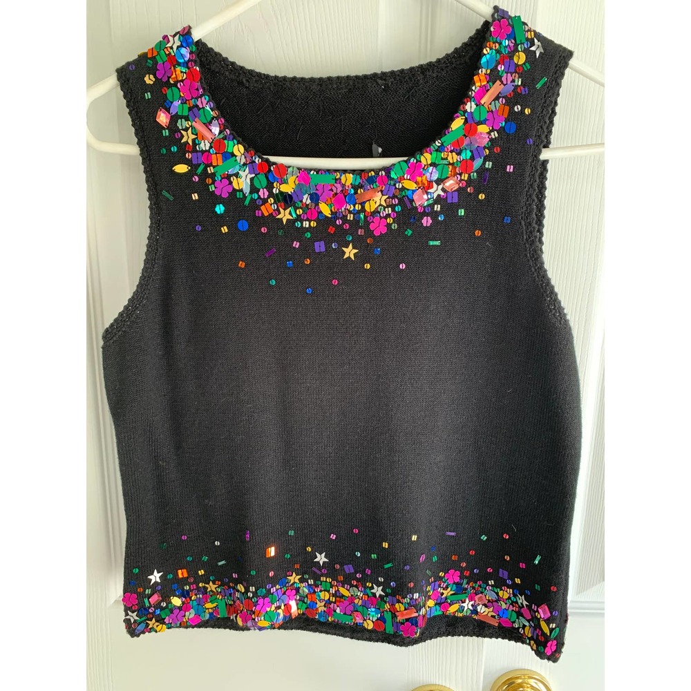 Embellished knit top